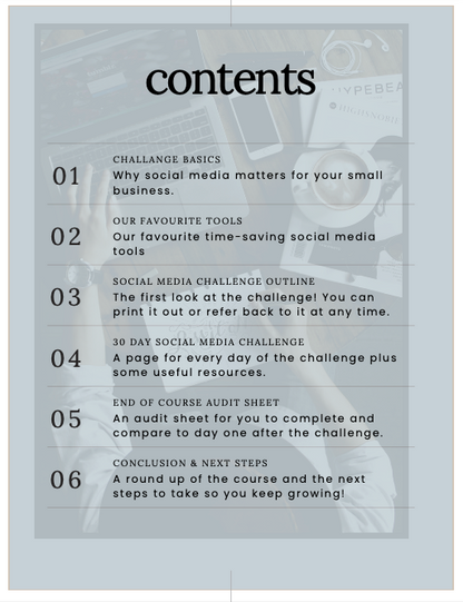 30 Day Social Media Challenge